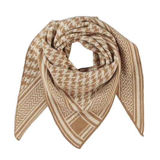 Pied De Poule Shawl Sand