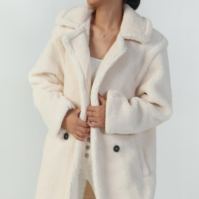 Teddy coat beige 20% SALE
