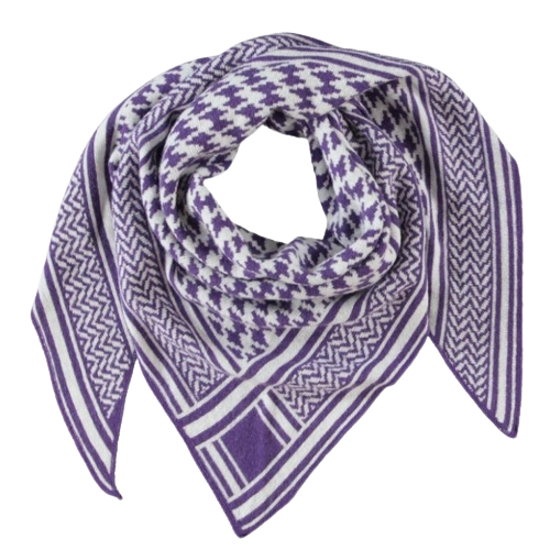 Pied De Poule Shawl Lilac