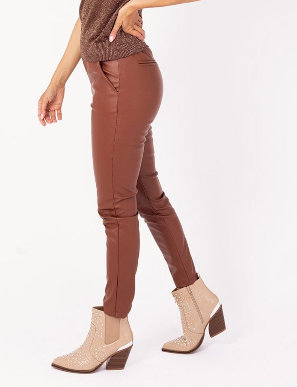 Vegan leather pant