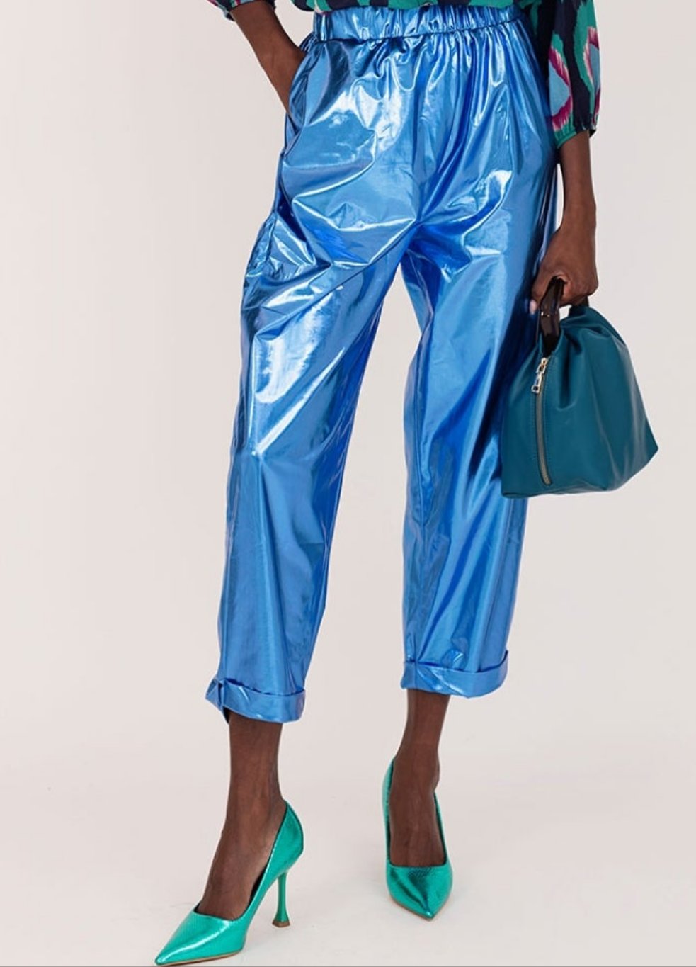 Pant Metallic Blue