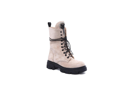 Beige soft boots